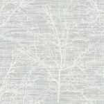 Kenai - Bluebell | Blues Trees and Leaves Wallpaper for Powder Room, Hallway, and Half Bath