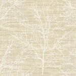 Kenai - Natural Tan | Warm Neutrals and Beiges Trees and Leaves Wallpaper for Hallway, Powder Room, and Office