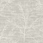 Kenai - Shell | Cool Neutrals Trees and Leaves Wallpaper for Office, Accent Wall, and Powder Room