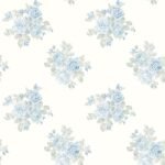 Rosalie - Misty Blue | Blues Florals, Botanicals and Tropicals Wallpaper for Bedroom, Half Bath, and Kitchen