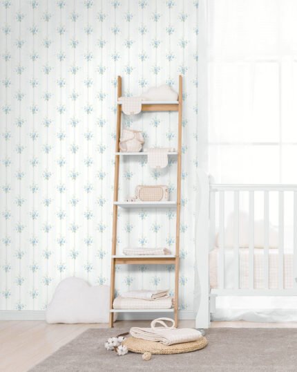 Luce - Aqua Marina | Blues Plaids, Checks and Stripes Wallpaper for Bedroom, Dining Room, and Hallway