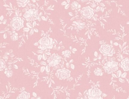 Seraphina - Candy | Pinks Florals, Botanicals and Tropicals Wallpaper for Nursery, Entryway, and Dining Room