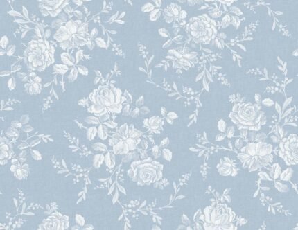 Seraphina - Blue Ice | Blues Florals, Botanicals and Tropicals Wallpaper for Entryway, Dining Room, and Living Room