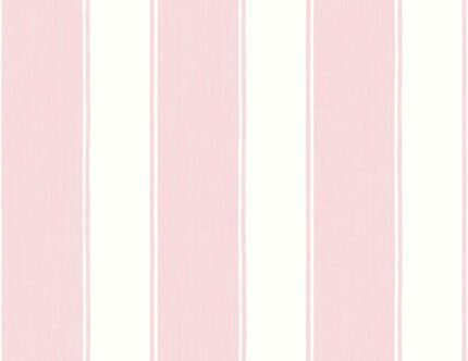 Ariane - Candy Stripe | Pinks Plaids, Checks and Stripes Wallpaper for Nursery, Powder Room, and Accent Wall