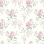 Charmaine - Rose | Pinks Florals, Botanicals and Tropicals Wallpaper for Half Bath, Accent Wall, and Bedroom