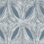 Panola - Aegean Blue | Blues Medallions Wallpaper for Kitchen, Dining Room, and Nursery