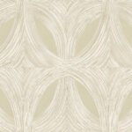 Panola - Sand Dune | Warm Neutrals and Beiges Medallions Wallpaper for Nursery, Powder Room, and Hallway