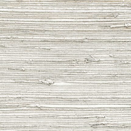 White Naturals Grasscloth - Egret | Whites and Off Whites Textures Wallpaper for Kitchen, Powder Room, and Office