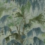 Spanish Moss - Lush | Greens Trees and Leaves Wallpaper for Kitchen, Nursery, and Entryway