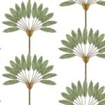 Flourish - Apple | Greens Trees and Leaves Wallpaper for Dining Room, Hallway, and Nursery