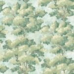 Reverie - Avocado | Greens Trees and Leaves Wallpaper for Hallway, Dining Room, and Accent Wall