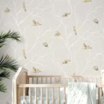 Dreamy Birds - Sand | Cool Neutrals Animals, Birds and Insects Wallpaper for Bedroom, Entryway, and Accent Wall