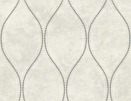 Marbled Gravel Ogee 27 - Shimmering Pearl | Metallics Geometrics Wallpaper for Office, Accent Wall, and Hallway