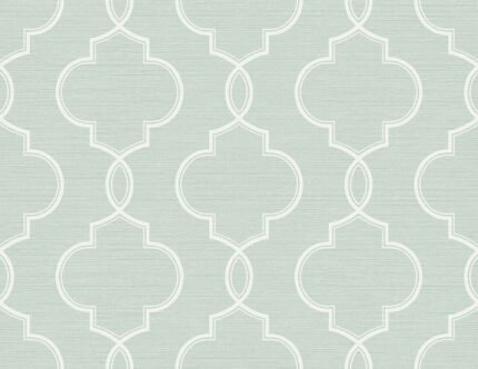 Moroccan Sisal 27 - Yucca Green | Blues Abstracts Wallpaper for Living Room, Nursery, and Half Bath