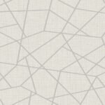 Crossroads 27 - White Abalone | Silvers and Pewters Geometrics Wallpaper for Office, Accent Wall, and Dining Room