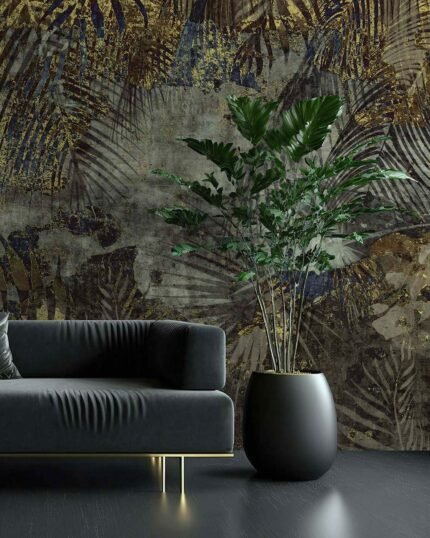 Nomadic | Blacks Florals, Botanicals and Tropicals Wallpaper for Entryway, Accent Wall, and Half Bath