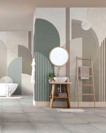 Colorante Archway | Warm Neutrals and Beiges Geometrics Wallpaper for Office, Accent Wall, and Living Room