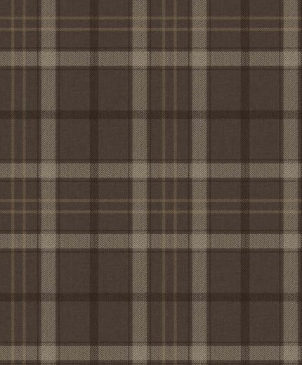 Bucklane - Walnut | Browns and Taupes Plaids, Checks and Stripes Wallpaper for Half Bath, Accent Wall, and Kitchen