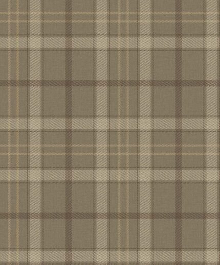 Bucklane - Cafe Au Lait | Browns and Taupes Plaids, Checks and Stripes Wallpaper for Half Bath, Entryway, and Bedroom