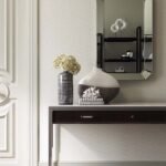 Huntington - Fog | Whites and Off Whites Small Prints Wallpaper for Half Bath, Nursery, and Entryway