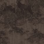 Hart - Dark Chocolate | Browns and Taupes Animals, Birds and Insects Wallpaper for Nursery, Office, and Dining Room