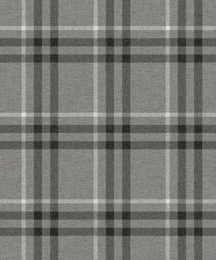 Chase - Ash | Grays Plaids, Checks and Stripes Wallpaper for Bedroom, Kitchen, and Hallway