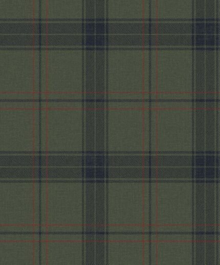 Fauna - Olive | Greens Plaids, Checks and Stripes Wallpaper for Entryway, Powder Room, and Bedroom