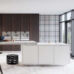 Cyrene Mural - Shale | Grays Plaids, Checks and Stripes Wallpaper for Nursery, Kitchen, and Dining Room