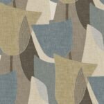 Mosley Tulips - Jeans | Blues Abstracts Wallpaper for Living Room, Powder Room, and Kitchen