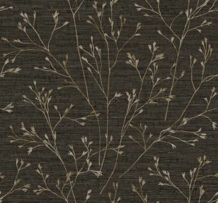 Withington Branch - Coffee | Browns and Taupes Trees and Leaves Wallpaper for Entryway, Office, and Dining Room