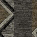 Beswick Chevron - Roasted Coffee | Blacks Plaids, Checks and Stripes Wallpaper for Bedroom, Half Bath, and Office