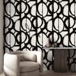 Pendelton - Silhouette | Blacks Abstracts Wallpaper for Kitchen, Dining Room, and Office