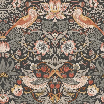 William Morris Strawberry Thief  - Charcoal