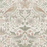 William Morris Strawberry Thief  - Sage and Pink