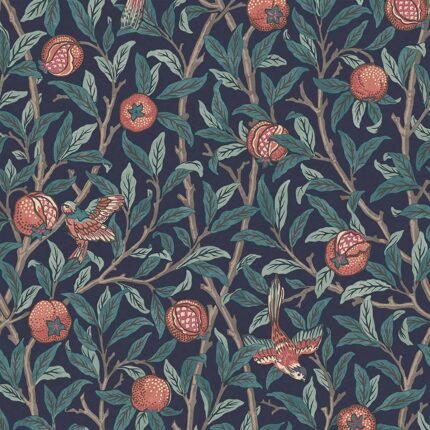 William Morris Bird & Pomegranate - Navy