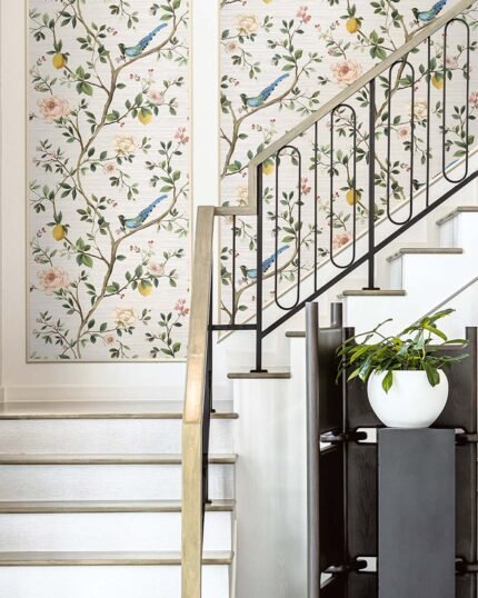 Blossom Citrus Floral - Silver Metallic