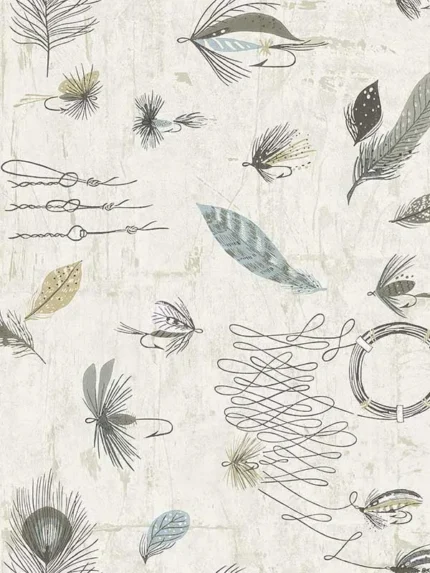 smoke patterned wallpaper for bedroom by Carl Robinson