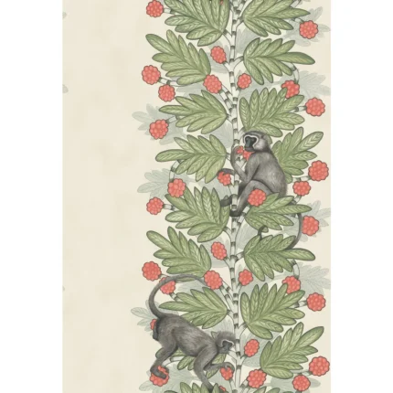 Acacia wallpaper in Green and Coral Berries by Cole & Son