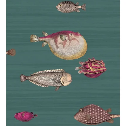 Acquario wallpaper in Viridian by Cole & Son
