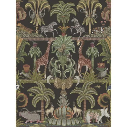 Afrika Kingdom wallpaper in Olvgrn and Spgrn/bck by Cole & Son