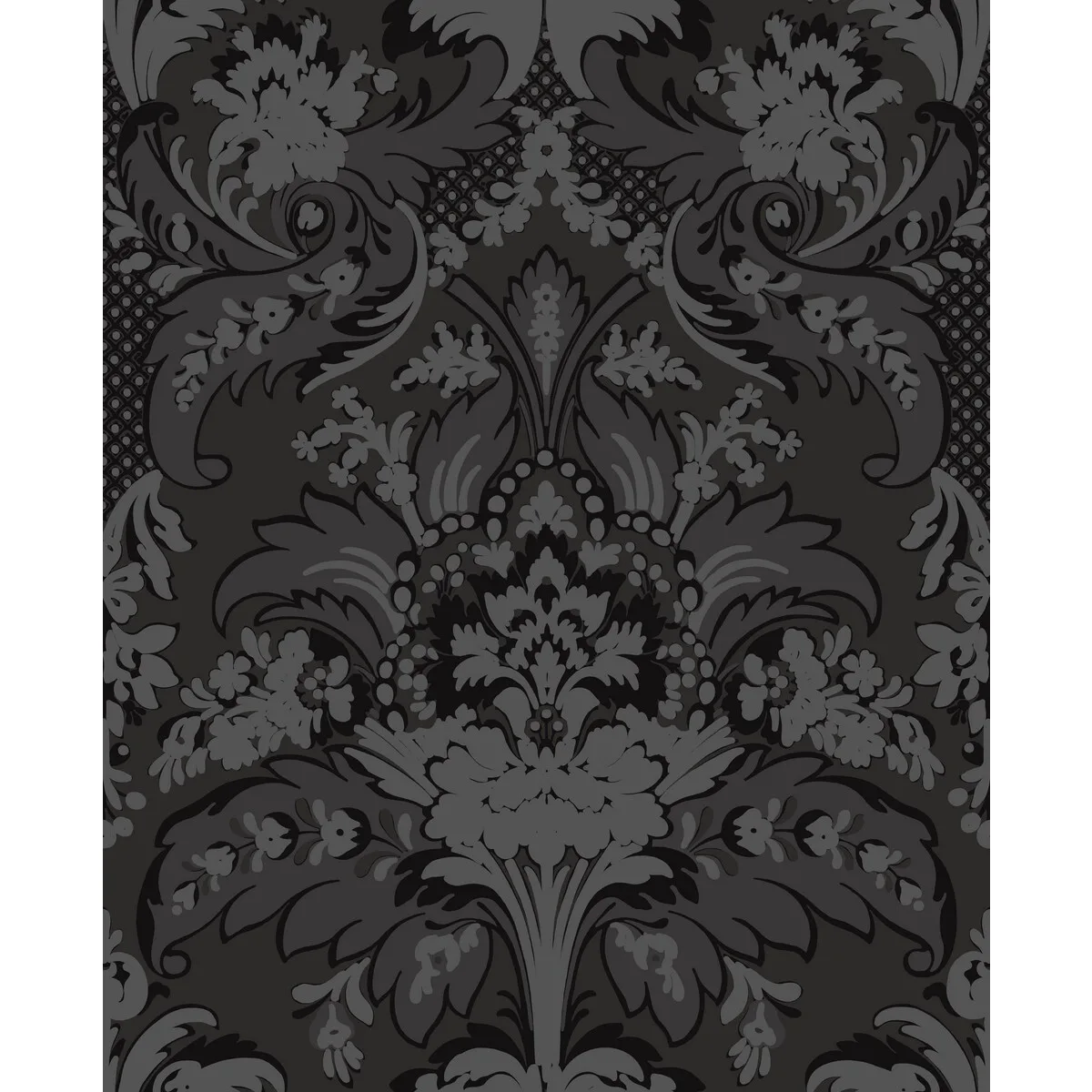 Aldwych wallpaper in Black and Graphite by Cole & Son