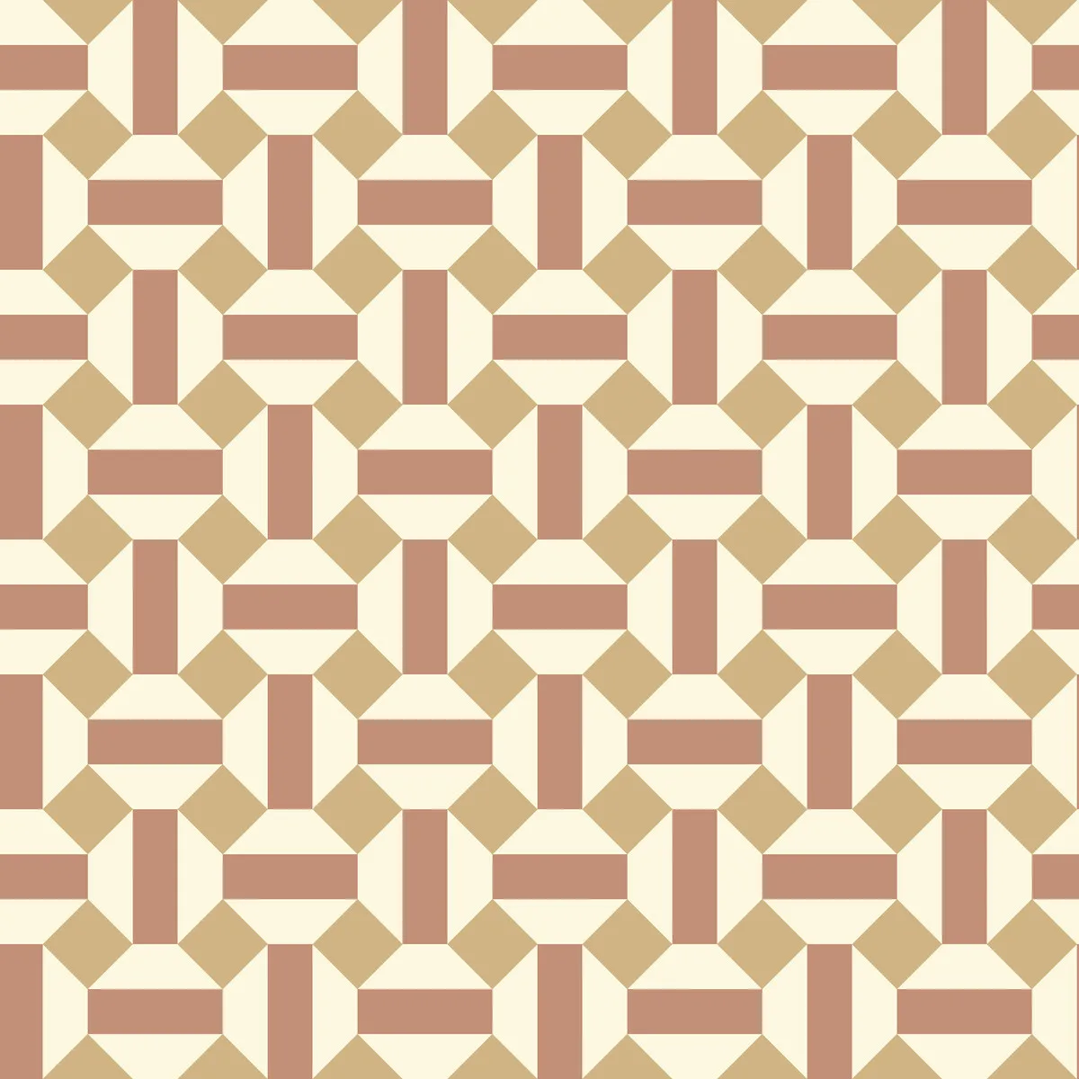 Alicatado wallpaper in Terracotta On Parchment by Cole & Son, modern pattern