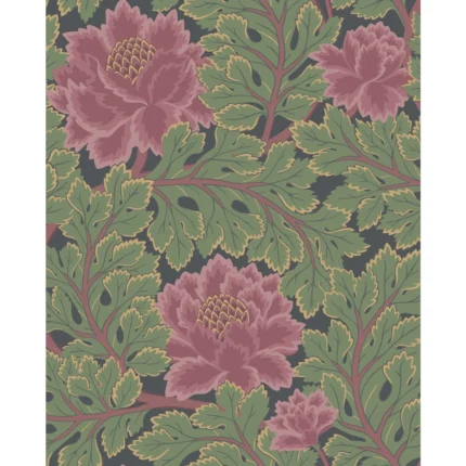 Aurora Wp wallpaper in Rose/forest/char by Cole & Son, botanical & floral pattern