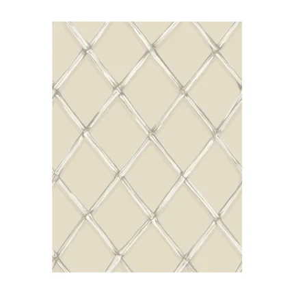 Bagatelle wallpaper in Stone by Cole & Son, diamond pattern