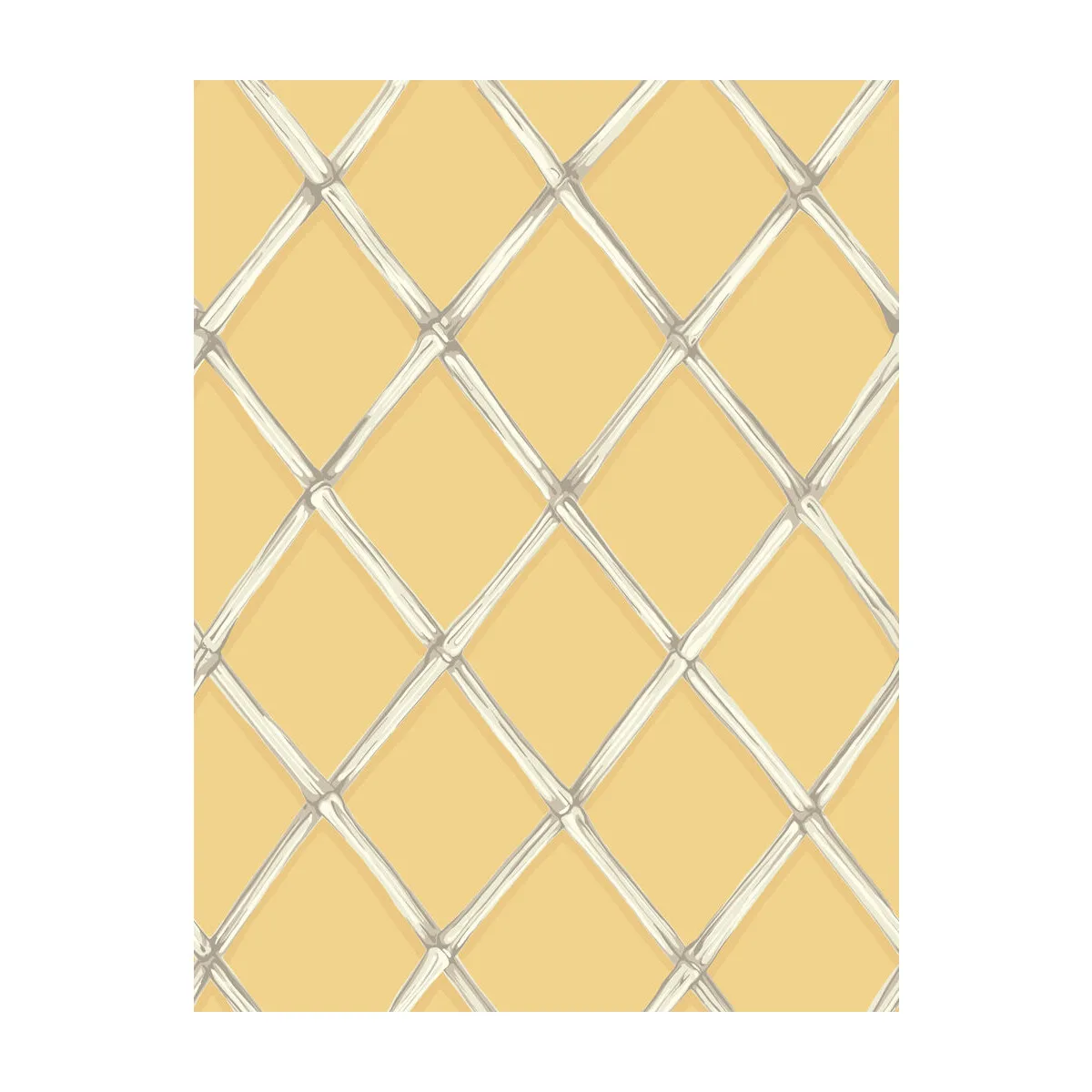 Bagatelle wallpaper in Yellow by Cole & Son, diamond pattern