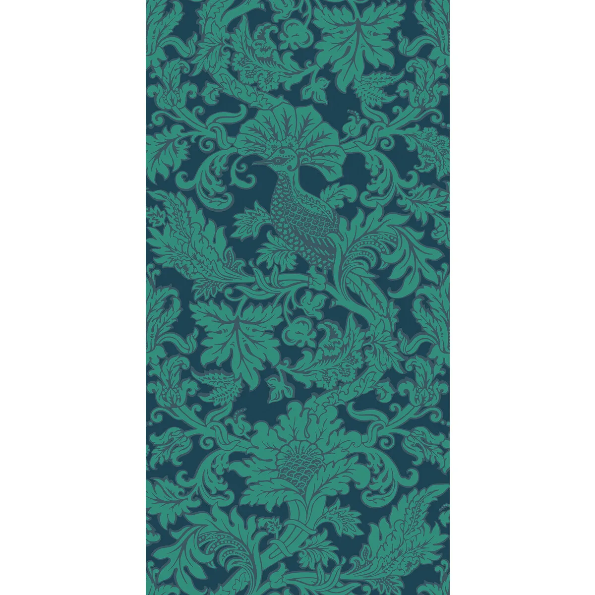 Balabina wallpaper in Midnight and Jade by Cole & Son