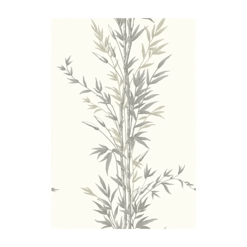Bamboo wallpaper in Charcoal by Cole & Son, botanical & floral pattern