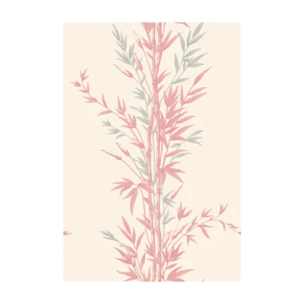 Bamboo wallpaper in Pink by Cole & Son, botanical & floral pattern