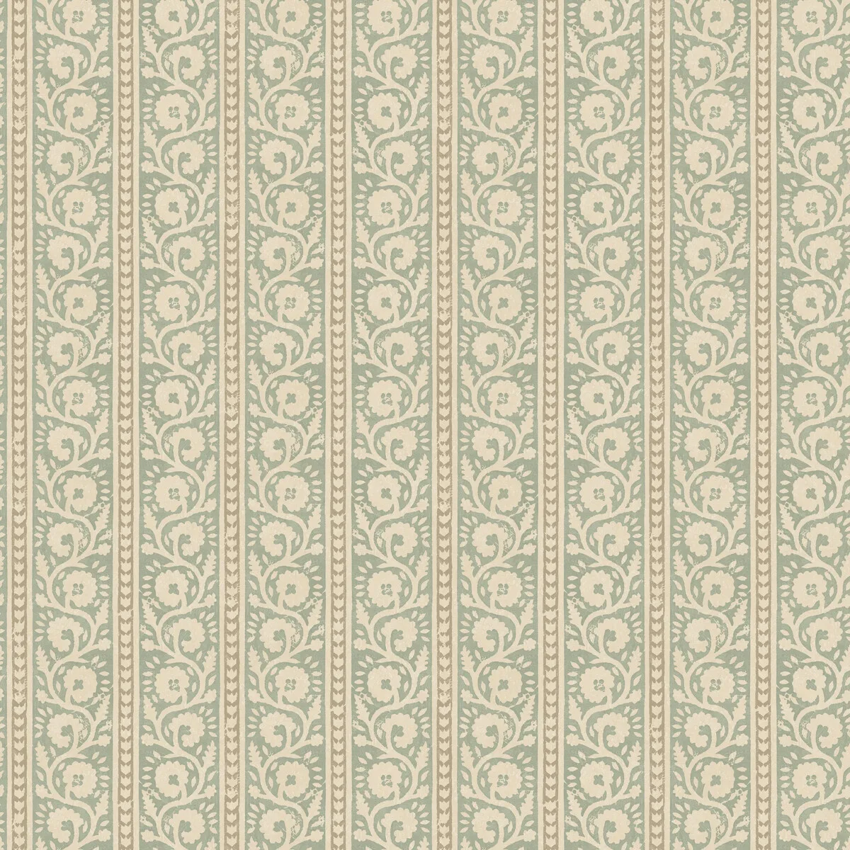 Bibury wallpaper in Aqua by G P & J Baker, botanical & floral pattern