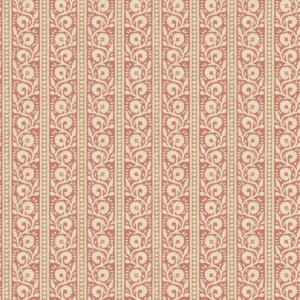 Bibury wallpaper in Red/sand by G P & J Baker, botanical & floral pattern